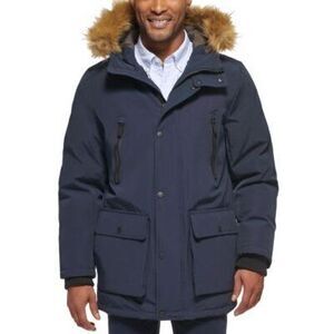 Club Room Parka with a Faux Fur-Hood Jacket